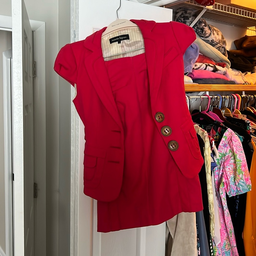 Nanette Lepore 2 piece skirt suit with cap sleeve jacket - worn once